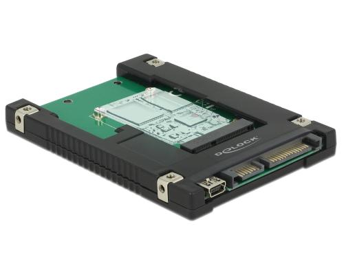 Delock mSATA zu SATA 2.5 Gehuse untersttzt Mini-PCIe auf USB Basis