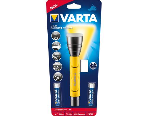 VARTA LED Outdoor Sports Flashlight 235 lm, bis max. 30h, 189g