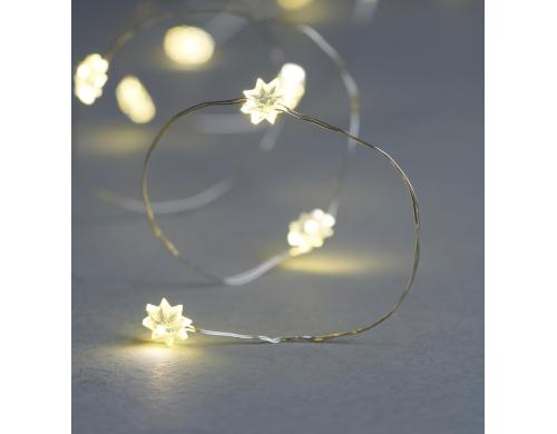 Sirius LED Lichterkette Silke, 40 LED Kabel transparent, silber