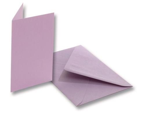 Folia Doppelkarten rechteckig 220 g/m2 5 Stck, 10.5 x 15 cm, lila