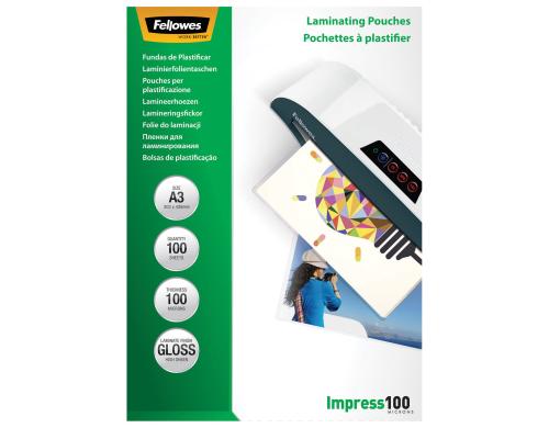 Fellowes Laminierfolien A3, 100 Mikron 100 Stck, 303x426mm