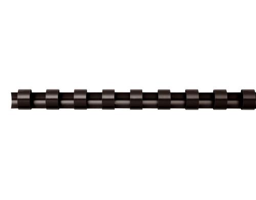 Binderücken 10mm, schwarz, 25 Stk. Blattkapazität 41-55, 21 Ringe