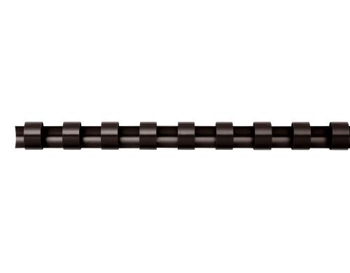 Bindercken 12.5mm, schwarz, 25 Stk. Blattkapazitt 56-80, 21 Ringe