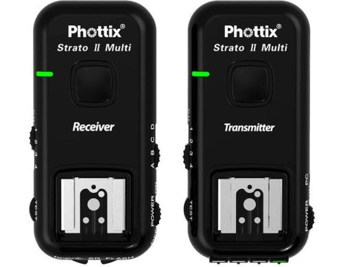 Phottix Strato II Multi 5 in 1 Triggerset fr Nikon, 4 Gruppen, 4 Kanle, 150m Reichw