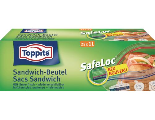 Toppits Sandwichbeutel Safeloc 25 Stck