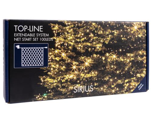 Sirius LED Lichtervorhang Top Line, 100 LED Starter Set Netz, schwarz