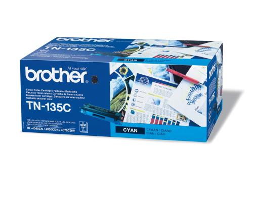 Toner cyan zu Brother HL-4040CN/4050CDN /4070CDW, TN-135C 4000 Seiten @ 5%