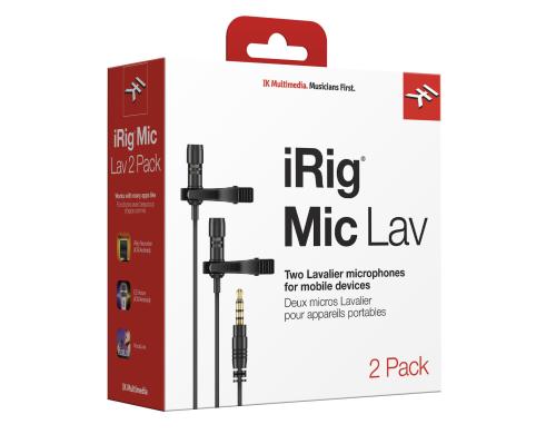 IK Multimedia iRig Mic Lav 2 Pack 2 x Lavalier-Mikrofon fr iOS & Android
