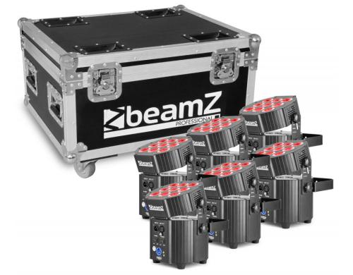 BeamZ Pro BBP60 Uplighter Set 6x BBP60 LED Akku-Scheinwerfer in Case
