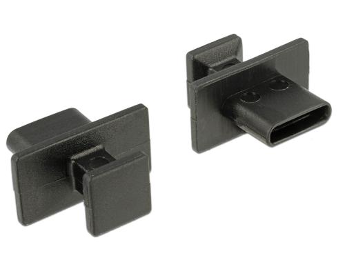 Delock USB-Typ-C Staubschutz, 10 Stck Zum Schutz von USB-Ports, grosser Griff