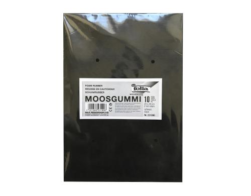 Folia Moosgummi schwarz 10 Bogen  20x29cm