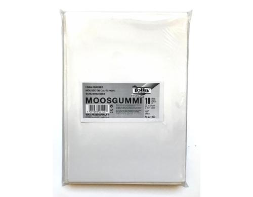 Folia Moosgummi weiss 10 Bogen  20x29cm