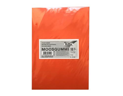 Folia Moosgummi rot 10 Bogen  20x29cm