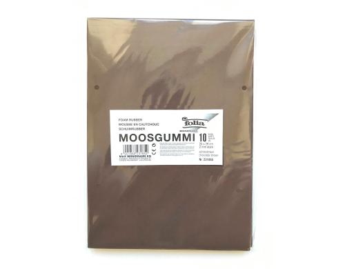 Folia Moosgummi schokobraun 10 Bogen  20x29cm