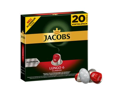 Jacobs Kaffeekapseln Lungo 6 Classico 1 Packung  20 Portionen