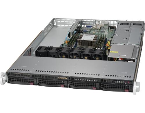 Supermicro 5019P-WTR: Xeon Scalable bis 768GB RAM, 4x 3.5 Hotswap, red NT, 10G