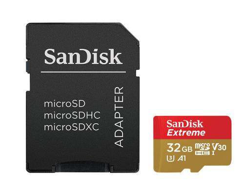 SanDisk microSDXC Card Extreme 32GB lesen 100MB/sec, schreiben 60MB/s inkl.Adap