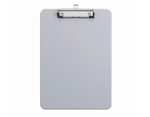 MAUL A4 Schreibplatte Kunststoff grau mit Bgelklemme