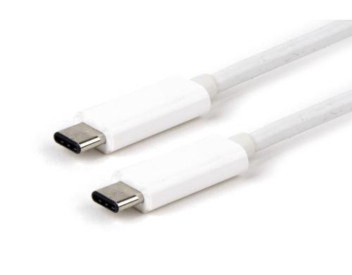 LMP USB3.1 Gen2 TypC -TypC Kabel, 1m 10Gbps, weiss, bis 3A Strom