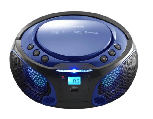 Lenco SCD-550 CD-Player, Blau Lichteffekt im Rhythmus der Musik
