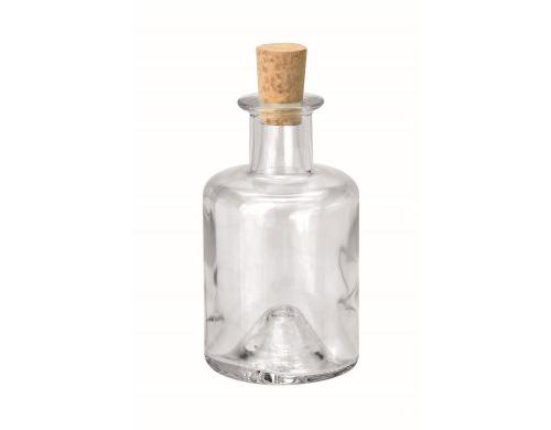 Glorex Glasflasche mit Korken 200 ml, 14.5 cm