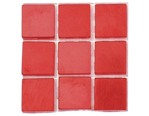 Glorex Mosaiksteine selbstklebend rot 10 x 10 x 2 mm, 63 Stck