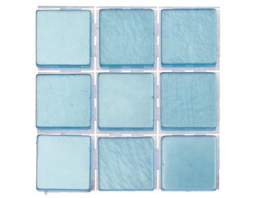 Glorex Mosaiksteine selbstklebend hellblau 10 x 10 x 2 mm, 63 Stck