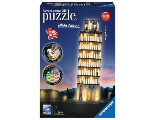 Pisa bei Nacht Alter: 10-99, 3D Puzzle-Bauwerke 216T