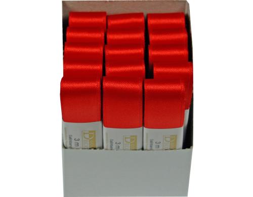 Goldina Doppelsatin-Band 25 mm Strngchen  3 m, rot