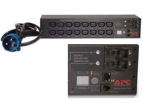 APC Steckdosenleiste PDU AP7922B, Switched 16xC13, 19 2HE, 32A, LAN, IN: IEC309 2P+E,