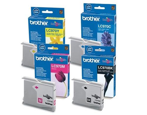 Brother Tintenpatrone gelb, magenta, schwarz, cyan (LC-970VALBP)