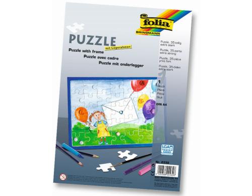 Folia Papp Puzzle A4 mit Legerahmen 35-teilig
