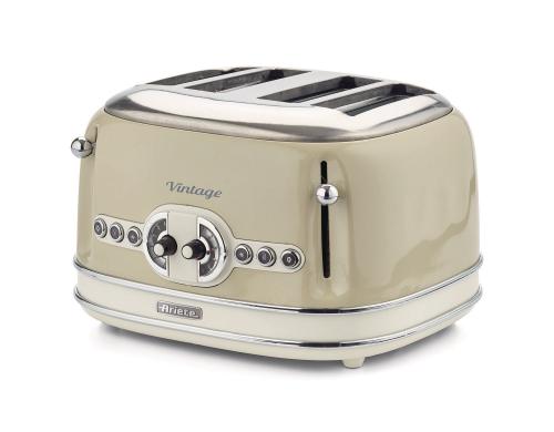 Ariete Toaster Vintage mit 4 Schlitze creme 1600 W, 4 Schlitze