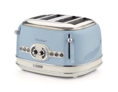 Ariete Toaster Vintage mit 4 Schlitze blau 1600 W, 4 Schlitze