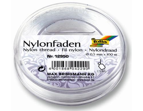 Folia Nylonfaden Durchmesser 0.5mm, Lnge 100m