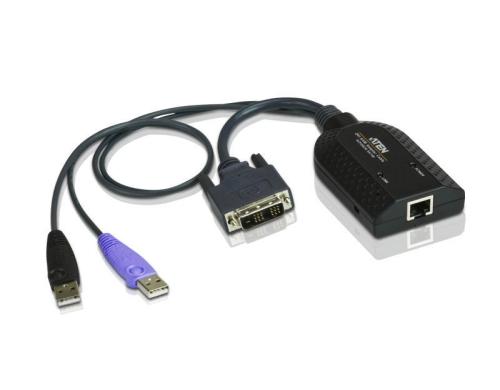 Aten KA7166: DVI-auf-KVM-Adapterkabel (Kat. 5e/6) mit USB-Steckern, bis 40m