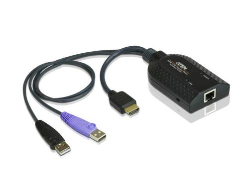 Aten KA7168: HDMI-auf-KVM-Adapterkabel (Kat. 5e/6) mit USB-Steckern, bis 40m
