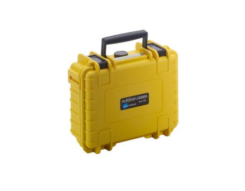 B&W Outdoor-Koffer 500 gelb, Schaumstoff Innenmasse: 205x145x80mm