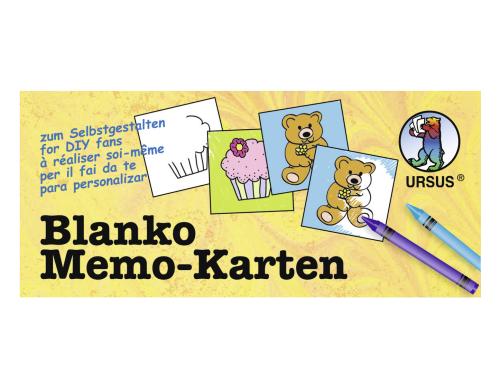 URSUS Blanko Memo Karten 60 Stck, Grsse 6 x 6cm