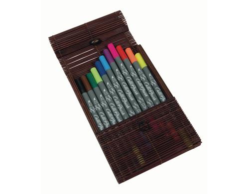 Online Calli Brush Pen Bambooschachtel mit 11 Farben