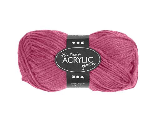 Creativ Company Acrylwolle 50g rosa, Nadel: 4, L: 80 m, waschbar bei 40