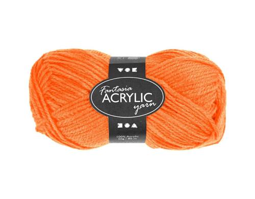 Creativ Company Acrylwolle 50g orange, Nadel: 4, L: 80 m, waschbar bei 40