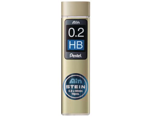 Pentel Druckbleistift-Minen Ain Stein 0.2mm HB, 10 Minen pro Dose