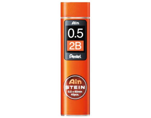 Pentel Druckbleistift-Minen Ain Stein 0.5mm 2B, 40 Minen pro Dose