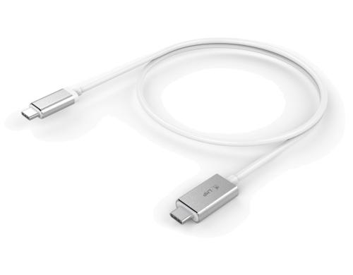 LMP USB3.0 C-C Ladekabel, 1.8m bis 100 Watt, C-Buchse-C-Stecker, silber