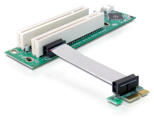 Delock PCI-E Riser, x1 zu 2x32+Floppy 4pin bentigt freien PCI-Express x1 Slot