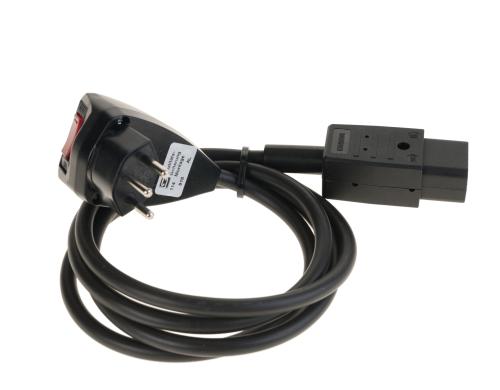 STEFFEN Adapterkabel T12-C19, 1.5m, schwarz H05VV-F 3G 1.5mm, mit Resetstecker