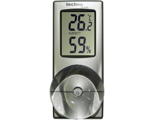 Technoline Thermometer/Hygrometer WS 7025 mit Saugnapf