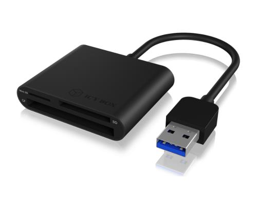 ICY BOX IB-CR301-U3, USB3.0 Multi-Kartenl. USB 3.0, schwarz, 3 Slots