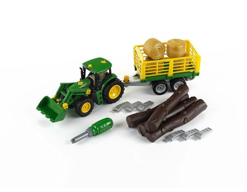 Klein-Toys JD Traktor + Holz-Heuwagen Alter: 3+